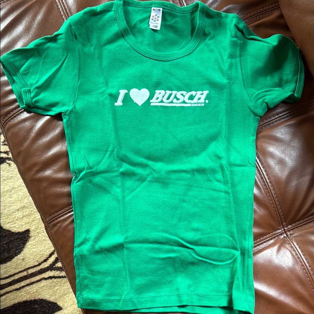 I ❤️ BUSCH Green T-Shirt - American Apparel - Smallish